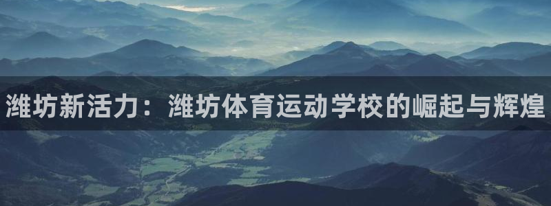米兰体育官方正版app新能源：潍坊新活力：潍坊体育运